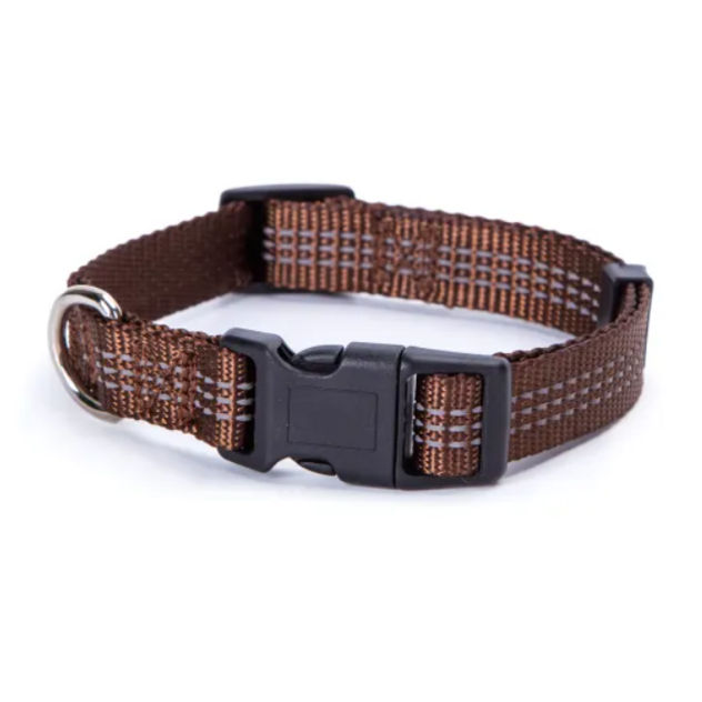 obojok nylonový hnedý 1,5 cm-